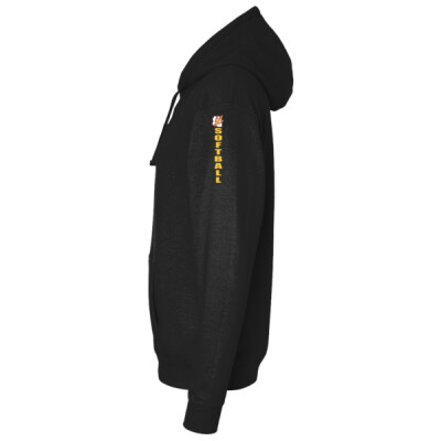 Adult Hoodie with state softball sleeve Thumbnail